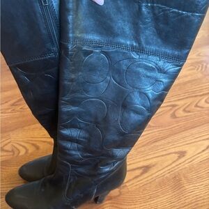Women’s Coach Black Leather boots in size 6